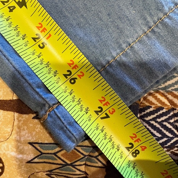 Almost Famous Juniors Faux Denim Cargo Pants Large Med wash - Picture 8 of 8